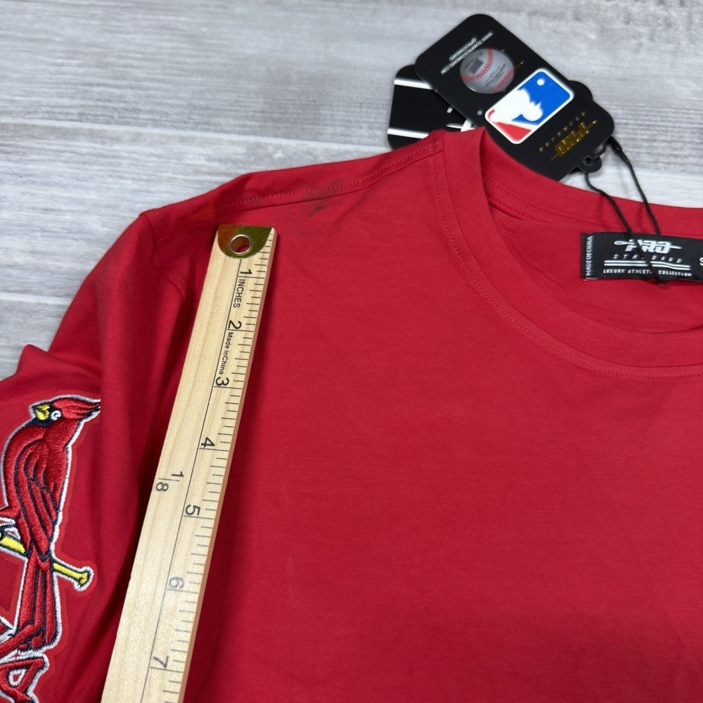 Pro Standard St. Louis Cardinals Red/White Embroidered T-Shirt Tee Men's Small - Picture 4 of 10